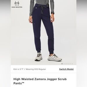 FIGS High Wasted Zamora Jogger Scrub Pants - Size XS, Navy